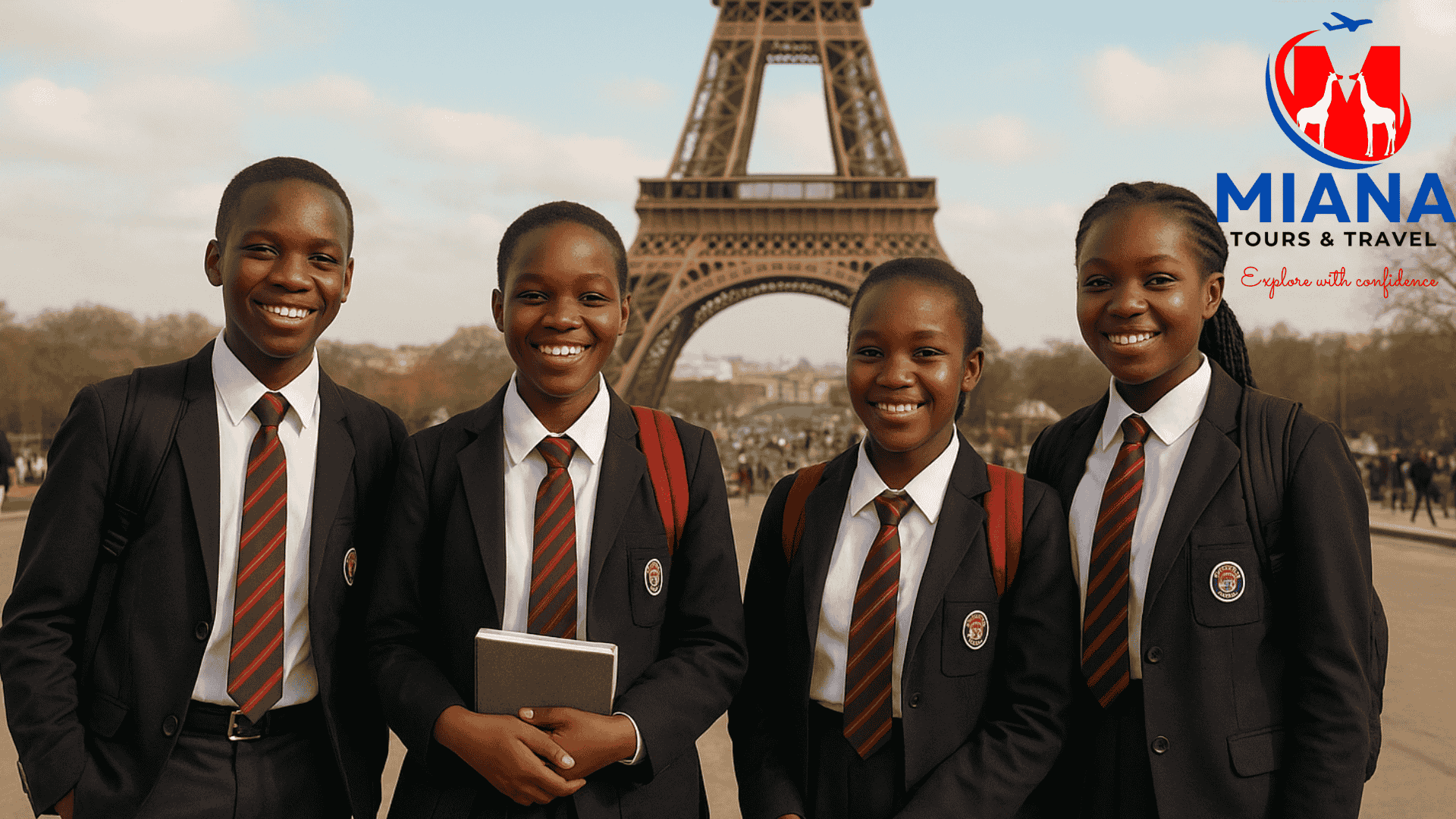 Students on an international school tour with Miana Tours, exploring global cultures and learning beyond the classroom.