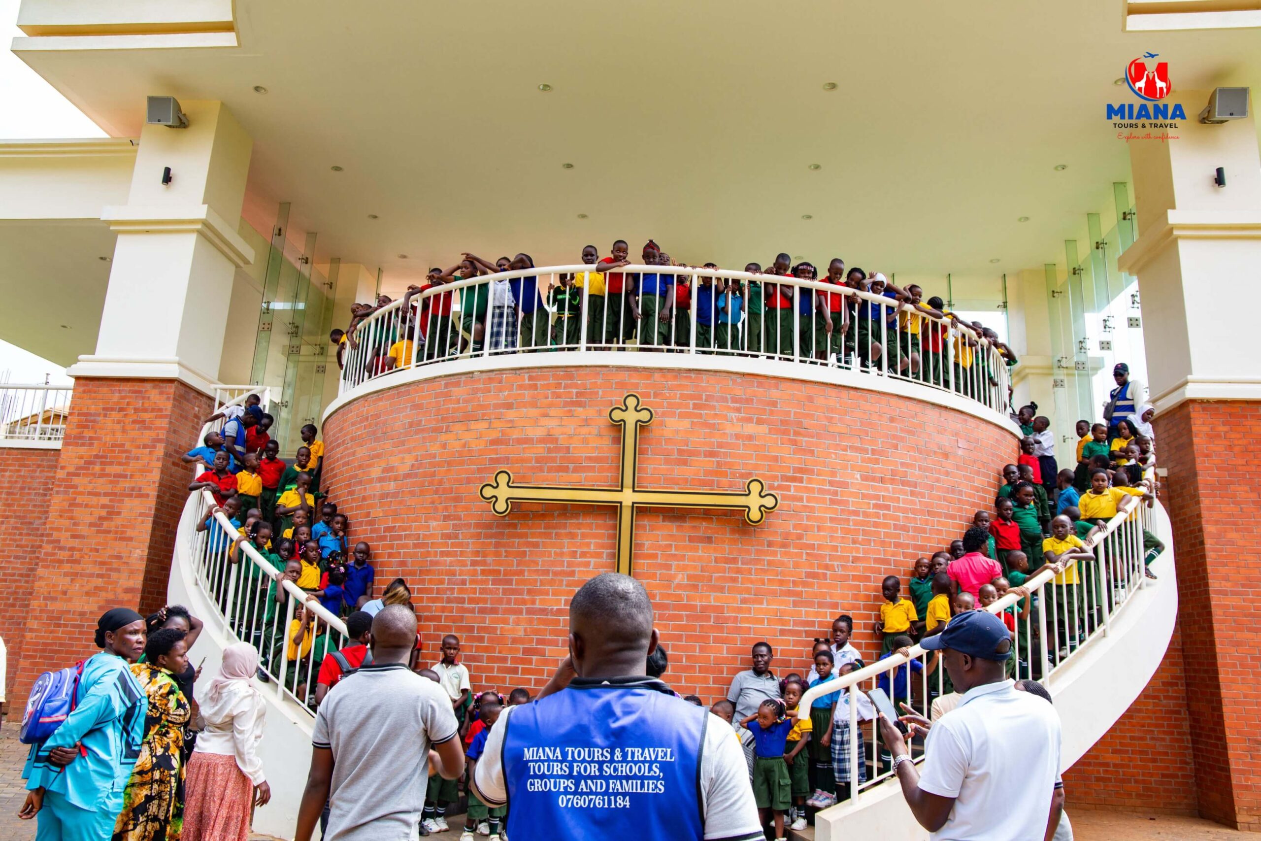Students on an educational school tour in Kampala visiting cultural and recreational sites with Miana School Tours