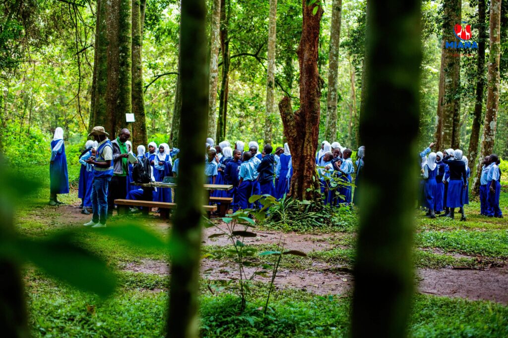 Students on an educational day tour in Jinja visiting the Source of the Nile and adventure learning sites with Miana School Tours