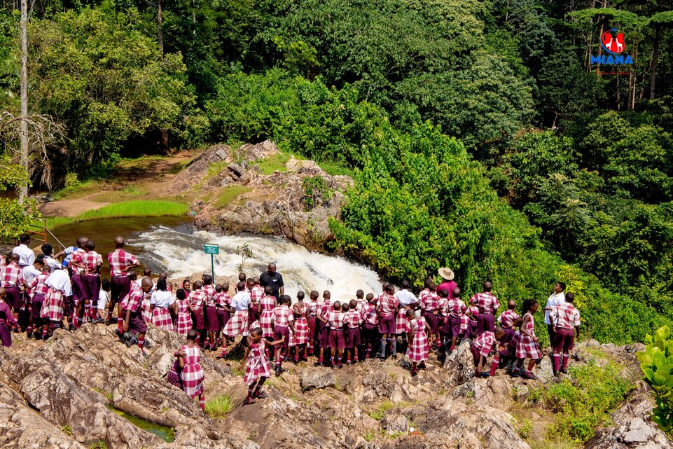 Students on an educational school tour in Uganda organized by Miana Tours & Travel in January